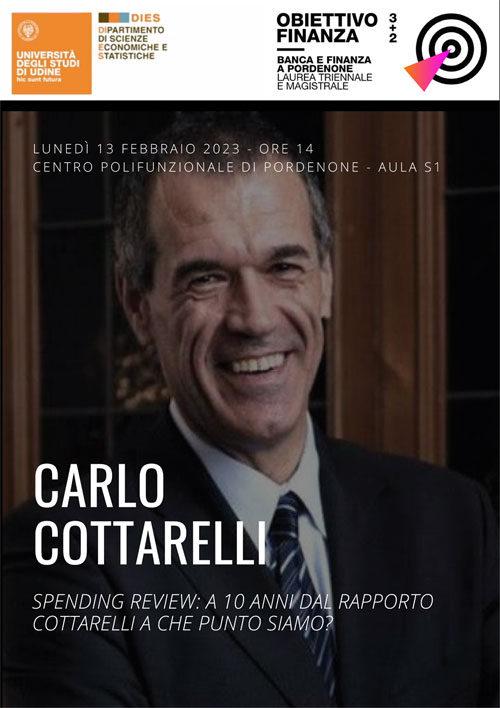 Spending review: il punto a Pordenone con Carlo Cottarelli
